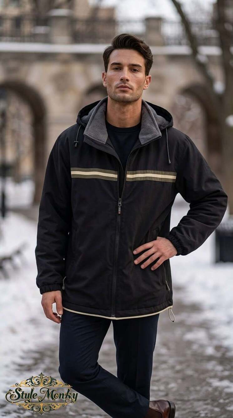ZeroXposur Element Protector Jacket Size L Black Fleece Lined Hooded